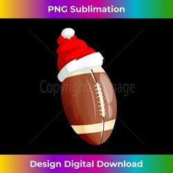 Christmas Football Ball Santa Hat Funny Sport Xmas Boys Men - Futuristic PNG Sublimation File - Pioneer New Aesthetic Frontiers