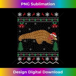 Funny Santa Pangolin Xmas Gift Ugly Pangolin Christmas - Sophisticated PNG Sublimation File - Customize with Flair