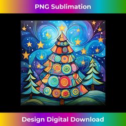 Abstract Christmas Tree Xmas Tank Top - Classic Sublimation PNG File - Craft with Boldness and Assurance