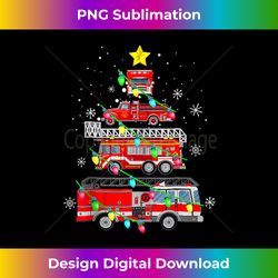 Firefighter Fire Truck Christmas Tree Xmas T s Tank Top - Crafted Sublimation Digital Download - Reimagine Your Sublimation Pieces