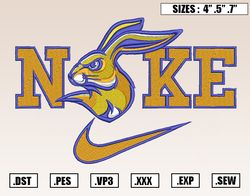 Nike X South Dakota State Mascot Embroidery Designs, NFL Embroidery Design File Instant Download