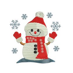 Snowman Embroidery Designs, Christmas Embroidery Design, Holiday Machine Embroidery File