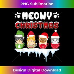 Funny Cat Meowy Christmas - Bespoke Sublimation Digital File - Crafted for Sublimation Excellence