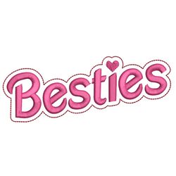Besties Embroidery Designs, Valentines day Embroidery Design, Holiday Machine Embroidery File