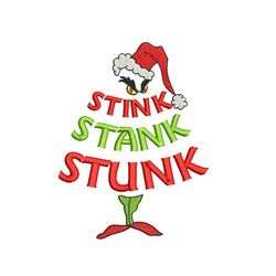 Stink Stank Stunk Embroidery Design, Stolen Christmas Embroidery Designs,