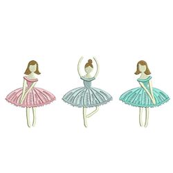 Christmas Ballerina Embroidery Design, Christmas Ballet Embroidery Design, Holiday Machine Embroidery File