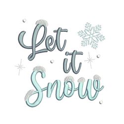Let it Snow Embroidery Designs, Christmas Embroidery Design