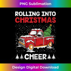 Christmas Vintage Wagon Red Truck Xmas Tree Holiday Retro Tank Top - Deluxe PNG Sublimation Download - Enhance Your Art with a Dash of Spice