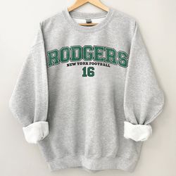 Aaron Rodgers Sweatshirt, Aaron Rodgers Sweater,New York Football Crewneck, Vintage Style Jets Sweatshirt, Aaron Rodgers