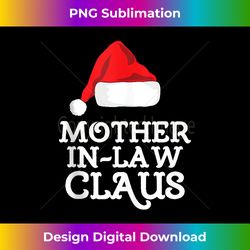 Family Mother-In-Law Claus Santa's Hat Christmas Pajama Tank Top - Urban Sublimation PNG Design - Customize with Flair