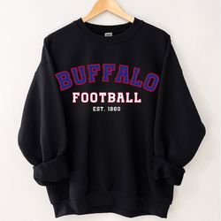 Buffalo Football Sweatshirt, Buffalo Crewneck, Vintage Style Buffalo Sweatshirt, Buffalo Football Sweater, Josh Allen Sw