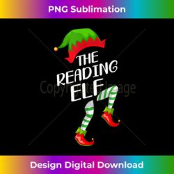 Funny The Reading Elf Christmas Family Matching Elves Tank Top - Artisanal Sublimation PNG File - Elevate Your Style with Intricate Details
