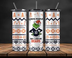 Chicago Bears Christmas Tumbler Png, NFL Merry Christmas Png, NFL, NFL Football Png 98