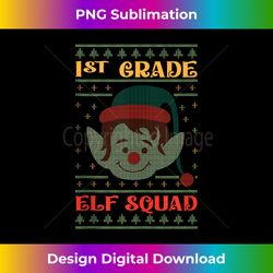 Funny Christmas 1st Grade Elf Squad Kids Xmas Matching Tank Top - Minimalist Sublimation Digital File - Challenge Creative Boundaries