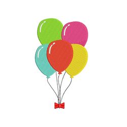 balloons embroidery design. mini balloon. filled with embroidery stitch. machine embroidery design. trio balloons. party