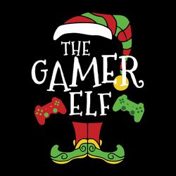 the gamer elf svg, elf clipart, game christmas svg, elf hat svg, elf christmas svg, cricut file, digital download