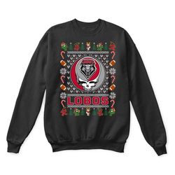New Mexico Lobos x Grateful Dead Christmas Ugly Sweater