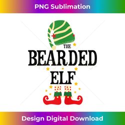 Bearded Elf Matching Family Group Funny Christmas Party Tank Top - Innovative PNG Sublimation Design - Spark Your Artistic Genius