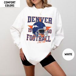Comfort Colors Vintage Denver Sweatshirt, Denver Football Sweatshirt, Denver Football Crewneck, Denver Football Shirt, F