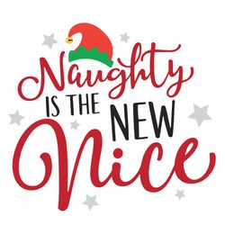 naughty is the new nice svg, merry christmas svg, elf hat svg, elf clipart, christmas clipart, digital download