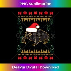 Black Desert Rain Frog Ugly Christmas Sweater Long Sleeve - Chic Sublimation Digital Download - Infuse Everyday with a Celebratory Spirit