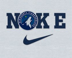 Nike Minnesota Timberwolves Svg, Stitch Nike Embroidery Effect, NBA Logo, Basketball Svg, NBA, Nike Nba Design 06