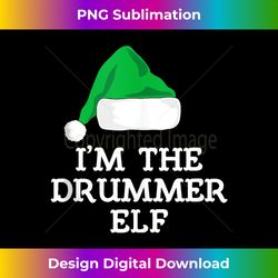 Christmas I'm The Drummer Elf Xmas Pajama Drums Drumming Tank Top - Sophisticated PNG Sublimation File - Craft with Boldness and Assurance