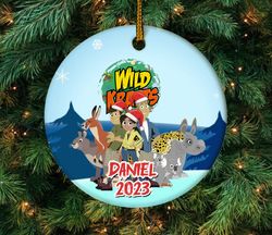 Personalized Wild Kratts 2023 Ornament,  Custom Wild Kratts Kids Christmas Ornament