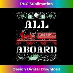Christmas Train s  All Aboard - Sleek Sublimation PNG Download - Customize with Flair