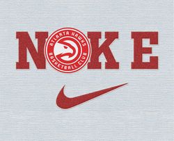 Nike Atlanta Hawks Svg, Stitch Nike Embroidery Effect, NBA Logo, Basketball Svg, NBA, Nike Nba Design 15