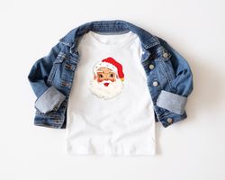christmas santa toddler shirt, santa claus baby shirt, cute christmas baby bodysuit, retro santa baby gift, shirt boy