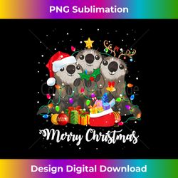 Funny Otter Christmas Xmas Lights Gift For Otter Lover - Deluxe PNG Sublimation Download - Reimagine Your Sublimation Pieces