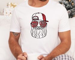 christmas shirt, cool santa shirt, christmas gifts for toddlers, kids, boys, santa dad shirt, christmas glasses, family