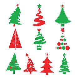 Christmas Tree bundle SVG, Christmas SVG, Christmas PNG, Christmas Tree Cut File, Christmas Tree Vector Digital download