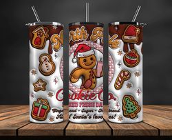 Christmas 20oz Tumbler Wrap PNG, Christmas 3D Inflated Puffy Tumbler Wrap Png, Grinchmas 20oz Png 364