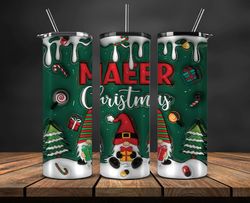Grinchmas Christmas 3D Inflated Puffy Tumbler Wrap Png, Christmas 3D Tumbler Wrap, Grinchmas Tumbler PNG 19