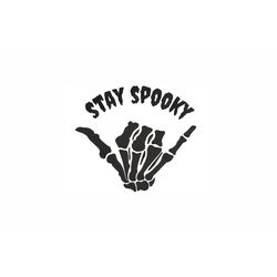 Stay Spooky Machine Embroidery Design. 4 Sizes. Skeleton Hand Embroidery Design. Halloween Embroidery Design