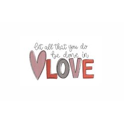 Love Machine Embroidery Design. 3 Sizes. Quote About Love Embroidery Design