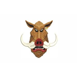 Wild Boar Machine Embroidery Design. 4 Sizes. Wild Animal Embroidery Design