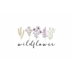 Wildflower Machine Embroidery Design. 4 Sizes. Floral Embroidery Design