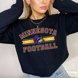 Minnesota Football Sweatshirt, The Vikes Sweatshirt, Vintage Minnesota Crewneck, Viking Sweatshirt, Minnesota Fan, Minne