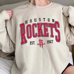 Houston Texas Sweatshirt, Faded Vintage Aesthetic Shirt, Varsity Style, Houston Astros, Houston Rockets, Texas Rangers T