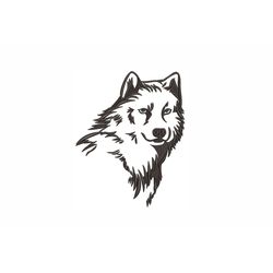 Wolf Machine Embroidery Design. 5 Sizes. Animal Embroidery Design