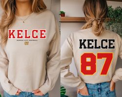 Travis Kelce Football Crewneck, Travis Kelce Sweatshirt, Gift for Travis Kelce Fan, Kansas City Sweatshirt, Kansas City