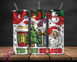 Grinchmas Christmas 3D Inflated Puffy Tumbler Wrap Png, Christmas 3D Tumbler Wrap, Grinchmas Tumbler PNG 124