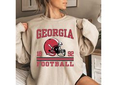 Vintage 90s  Georgia Cardinal Football Sweatshirt, Georgia Football T-Shirt, Retro Georgia Sweatshirt, Georgia Gifts T-S