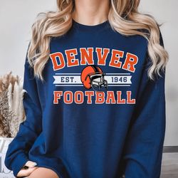 Vintage Denver Sweatshirt, Denver Football Sweatshirt, Denver Football Crewneck, Denver Football Shirt, Denver Football