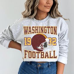 Washington Football Crewneck, Washington Sweatshirt, Vintage Washington Football Shirt, Washington Football Hoodie, Wash