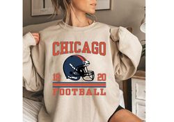 Vintage 90s Chicago Football Sweatshirt, Vintage Style Chicago Football Crewneck, Chicago Bears Sweatshirt, Football Fan