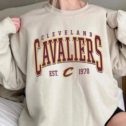 Vintage Cleveland Basketball Sweatshirt, Retro Cleveland Basketball Crewneck, Cleveland Sweatshirt Cute, Gift for Clevel